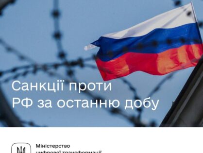Санкції проти РФ за останню добу